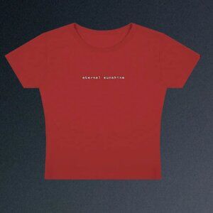 Ariana Grande Eternal Sunshine red crop top, size small